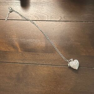 Elegant Silver Heart Pendant Necklace